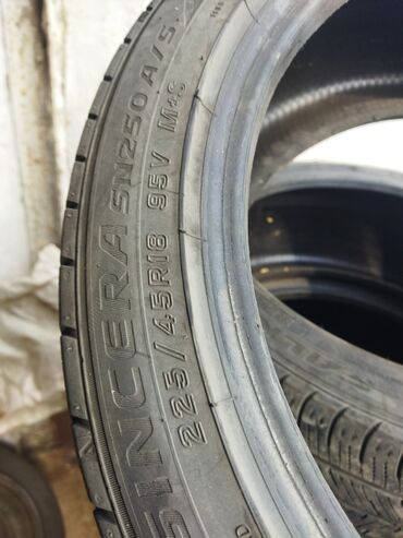 bbs диска: Шины 225 / 45 / R 18, Лето, Б/у, Комплект, Легковые, Корея, Falken