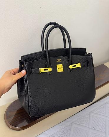 Сумка Hermes Birkin, черного цвета, из зернистой кожи (Togo/в похожей
