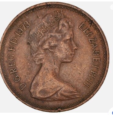 penny board qiymeti: 1973 bri̇tanya 1 new penny elizabet terefinden dövrüyeye buraxilib