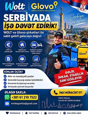 köməkçi iş elanları: Sürücü-kuryer tələb olunur, Nəqliyyat təmin edilir, Təcrübəsiz — 1