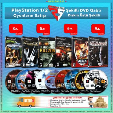 1 qram qızılın qiyməti 2020: PS1, PS2 / PlayStation 1 və 2 Disklər Satışı və Sifarişlə Yazılması