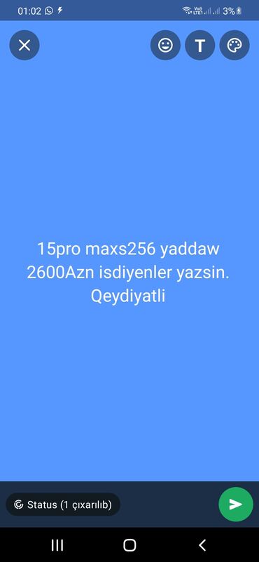 iphone 14 pro dubayski: IPhone 15 Pro Max, 256 GB, Zəmanət, Barmaq izi, Simsiz şarj