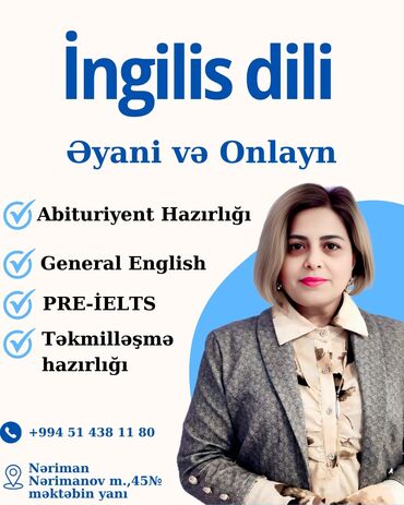 Digər kurslar: Xarici dil kursu, İngilis dili