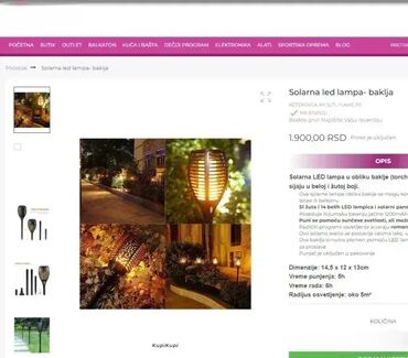 Baštenska rasveta: *** AKCIJA *** 0818 Dekorativna baštenska solarna LED lampa; — 9
