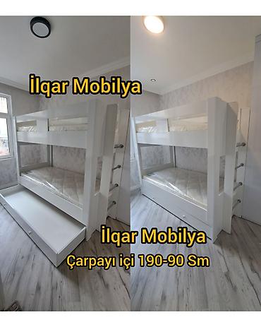 aslanoğlu mobilya: Oğlan və qız üçün, Yeni, Çarpayı, Matrassız, Siyirməsiz, Laminat — 2
