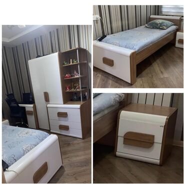 Divan və masa dəstləri: Oğlan üçün, İşlənmiş, Təknəfərlik çarpayı, Yazı masası, Dolab, Tumba