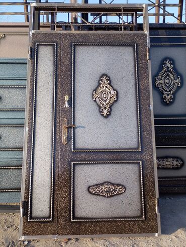 Həyət darvazaları: Dəmir Həyət darvazası, Yana açılan, Mexaniki, rəng - Mavi — 5