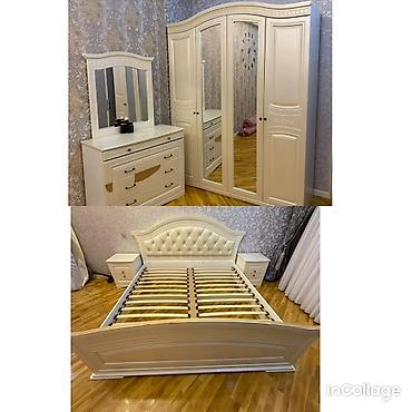 Yataq dəsti satılır – 350₼. Matrasi yoxdur. Ünvan: Elmlər. 8484