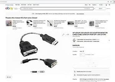 Druga oprema za računare i laptopove: HP DisplayPort na DVI adapter (DP–DVI) - Proizvođač: HP - Tip — 11
