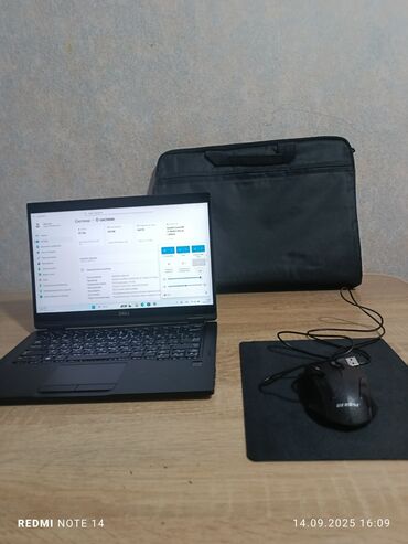 бу ультрабук: Ультрабук, Dell, 16 ГБ ОЭТ, Intel Core i7, 14 ", Колдонулган, Жумуш, окуу үчүн, эс тутум SSD