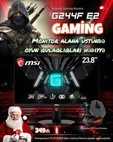 Ana platalar: Kampaniya 10.01.2025-dək keçərlidir. Monitor al - gaming qulaqlıq