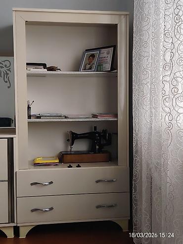 Digər dolablar: Bej rəngli vitrin/komod tipli çoxfunksiyalı şkaf - Material: laminat — 1