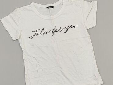 białe bluzki bawełniane damskie: T-shirt, Terranova, S, stan - Dobry