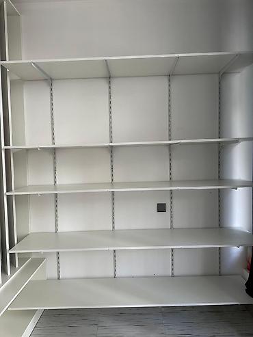 Rəflər: Divar tipli modul rəf sistemi – ağ rəng - Material: laminat/MDF tipli — 4