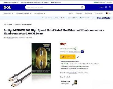 Aksesoari za TV i video: PROFIGOLD Vision PROV1201 HDMI kabl – 1,0 m (3,3 ft) - High Speed — 8