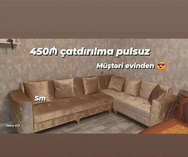 ucuz kunc divan: Künc divan dəsti - Rəng: şampan/qızılı tonlarda - Material: yumşaq — 1