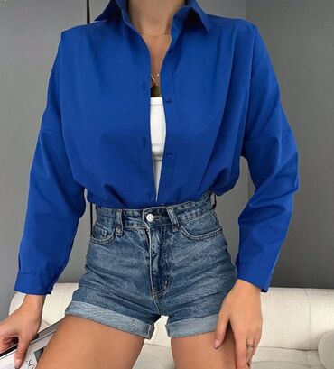 Рубашки и блузы: XL (EU 42), цвет - Синий
