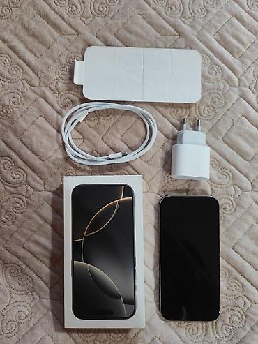 iphone max: IPhone 16 Pro, 256 GB, Natural Titanium, Barmaq izi, Face ID — 9