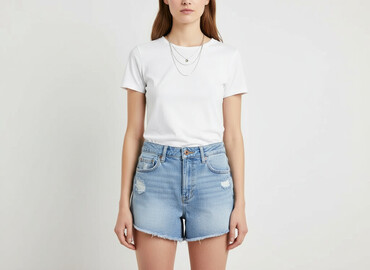 krótkie spodenki z wysokim stanem czarne: H&M, Szorty damskie, rozmiar XS