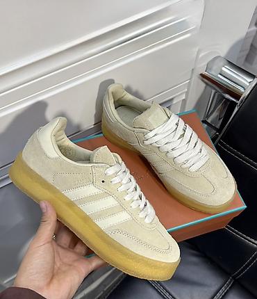 nike react: Абсолютно новые кроссовки Adidas Samba в светлом кремовом оттенке — 1
