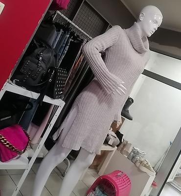 Haljine: Pleteni džemper-haljina sa rol kragnom - Model: ravnog kroja, do — 6