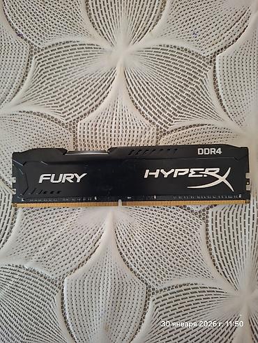 toshiba komputer: Operativ yaddaş (RAM) HyperX, 8 GB, 2666 Mhz, DDR4, PC üçün, İşlənmiş — 2