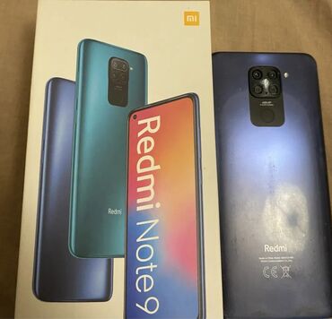 Redmi: Redmi, Redmi Note 9, 128 ГБ, цвет - Синий, 1 SIM, 2 SIM