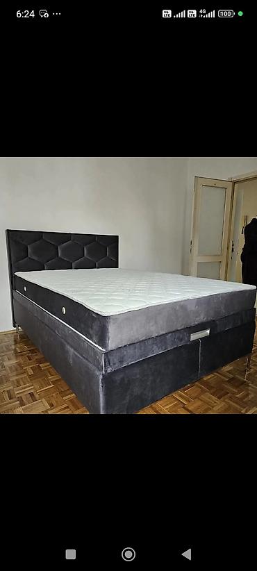 Kreveti: Boxspring bračni kreveti sa tapaciranim uzglavljem - Tip: boxspring — 10