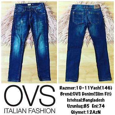 Cins şalvar: Razmer:10-11 Yash(146) Brend:OVS (Denim Slim Fit) Istehsal: Bangladesh — 1