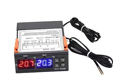 elantra termostat: STC-3008 İki Kanallı Rəqəmsal Temperatur Kontrolleri 220v — 1