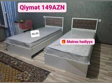 Çarpayılar: Yeni, Təknəfərlik çarpayı, Bazasız, Matras ilə, Siyirməsiz, Azərbaycan -da lalafo.az — 6 Çarpayılar: Yeni, Təknəfərlik çarpayı, Bazasız, Matras ilə, Siyirməsiz, Azərbaycan — 6
