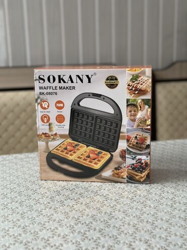 куплю вафельницу: Электровафельница Sokany SK-08076 мощностью 750 Вт. Красный корпус с