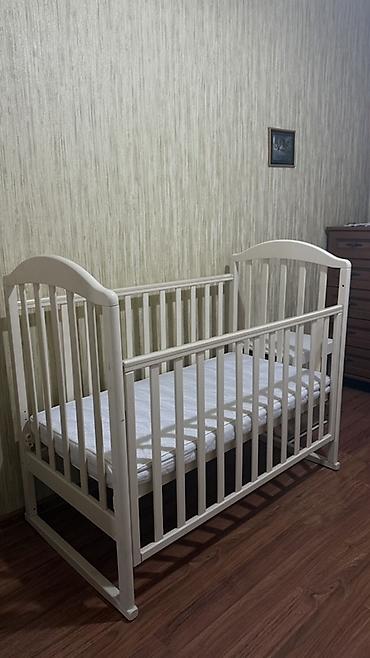 bunk bed: Детская кроватка + матрас - цвет белый (слоновая кость). - Материал — 1