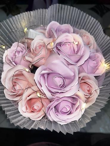 Букеты из мыла: Принимаю заказы на Букет из искусственных роз с подсветкой - Нежные — 5