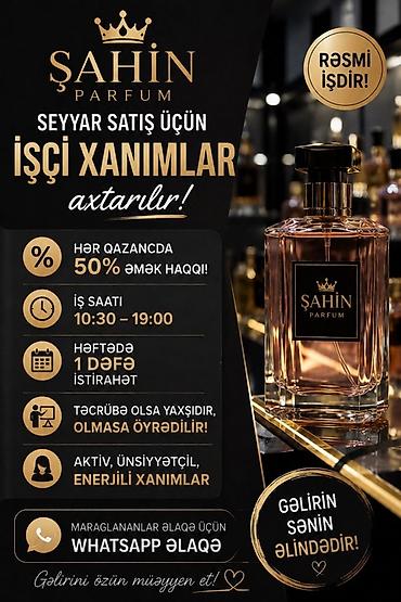 model isi axtariram: Satış məsləhətçisi tələb olunur, Yalnız qadınlar üçün, İstənilən yaş, Təcrübəsiz, Gündəlik ödəniş — 2
