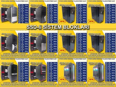 kompüter ucuz: SSD-li Sistem Blokları Ofis üçün Sistem Blokları. Yeni və İkinci əl