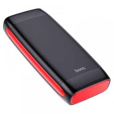зарядка аккумулятора: Дерзкий красно-черный power bank Hoco J64. Заряжается от Micro USB и