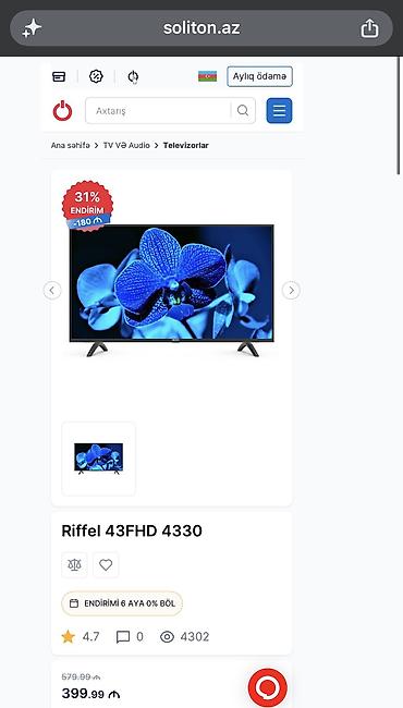 smart tv: Yeni Televizor Riffle 43" FHD (1920x1080) — 3