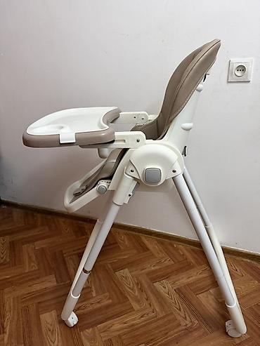 бутылки для кормления: Стульчик для кормления, Б/у, Skillmax, Пластик, Трансформер, цвет - Бежевый, Самовывоз — 2