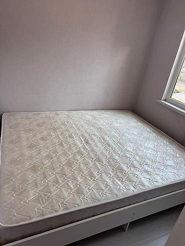 двухспалка бу: Двуспальная кровать, Б/у, С матрасом, длина - 200 см — 2