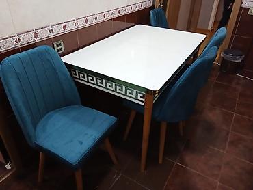 kamot termo: Mətbəx üçün, Yeni, Açılan, Dördbucaq masa, 4 stul — 3