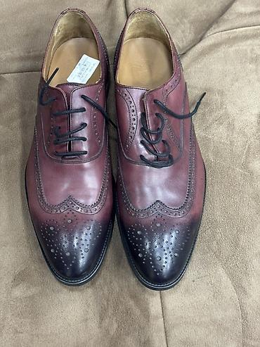 Ayaqqabılar: Məhsul: Kişi dəridən klassik broq ayaqqabılar - Model: Wingtip/broq — 2