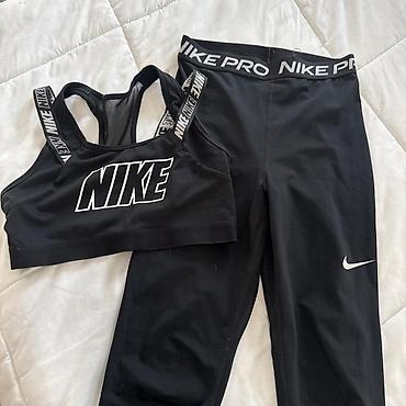 jordan rančevi: Nike ženski trening set – sportski grudnjak + helanke - Boja: crna sa — 3