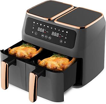 1700: Аэрофритюрница SOKANY Healthy Airfryer SK-ZG-8047 (2 корзины) 🍗 Готовь — 1