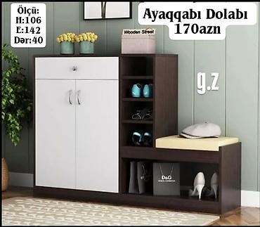 dolablar ucuz: *Ayaqqabı Dolabı 170Azn* ✔️İstehsal Rusiya Laminat 18/lik qalınlıqda — 1