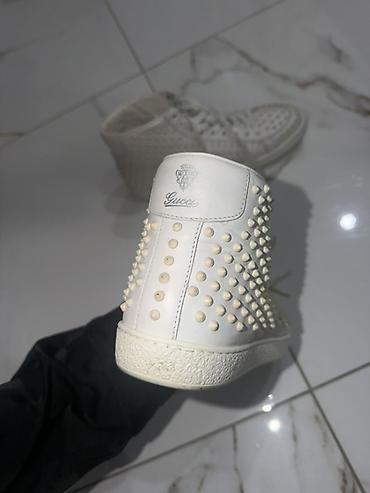 кеды gucci: Кроссовки, 36.5, Gucci, Б/у, цвет - Белый, Самовывоз, Бесплатная доставка — 4