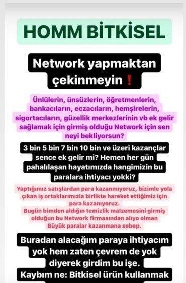 Mağaza avadanlığı: HOMM Bitkisel – Network biznes imkanı - Bitkisel tərkibli məişət və