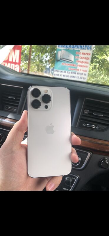 iphone 11 pro price in bishkek: IPhone 13 Pro, Колдонулган, 256 ГБ, Ак, Коргоочу айнек, Каптама, 82 %