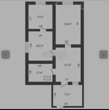 Долгосрочная аренда домов: 50 м², 3 комнаты, Забор, огорожен at lalafo.kg — 6 Долгосрочная аренда домов: 50 м², 3 комнаты, Забор, огорожен — 6
