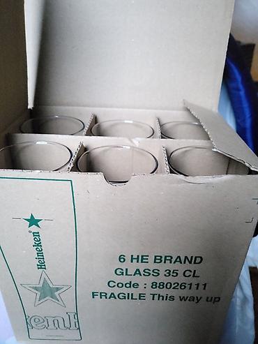 Čaše: Case nove za pivo Heineken 0,350 L . Nove case komada 6 u ceni — 4